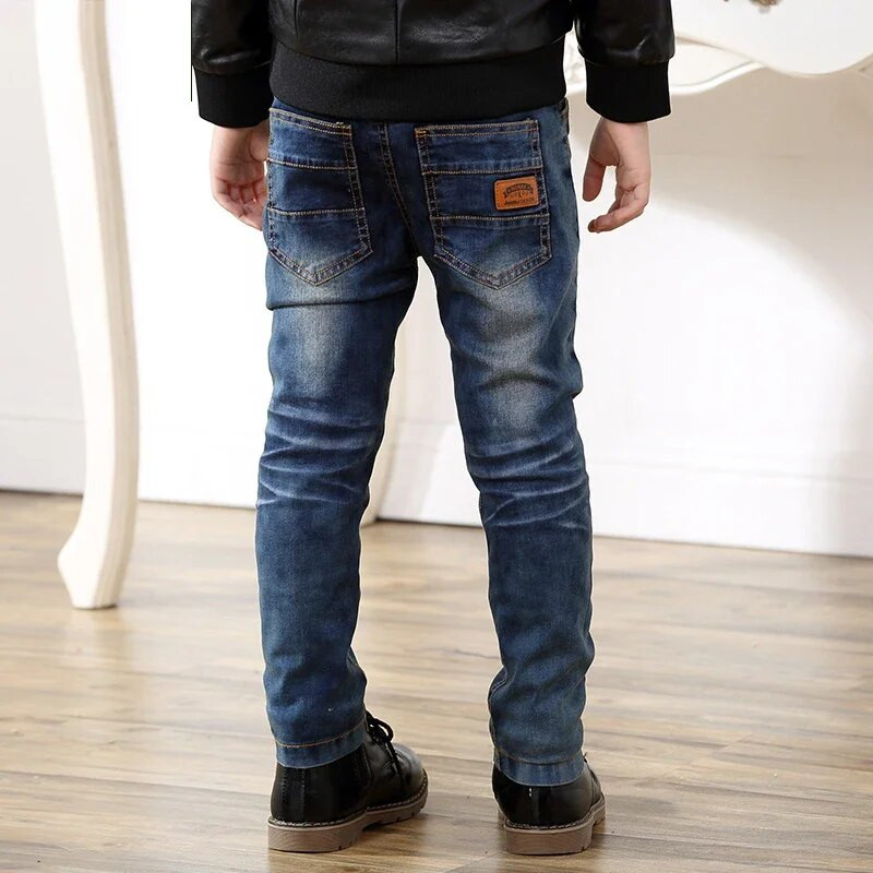 IENENS Jesenske traperice za dječake Odjeća za djecu Kaubojske hlače Dječja ležerna traper odjeća Donji dio hlača za dječaka Ležerne rastezljive traperice