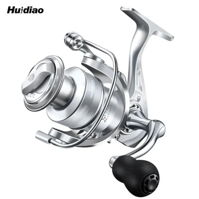 Huidiao High Strength Body Spinning Fishing Reel 8KG Max Washer Drag за морски риболов Риболов на шаран 5.2:1 предавателно отношение висока скорост