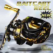 Baitcasting Reel 3+1BB Casting Reel Smooth Metal 7,2:1 zvejas spole ar standarta vai dziļu vai seklu spoli basam