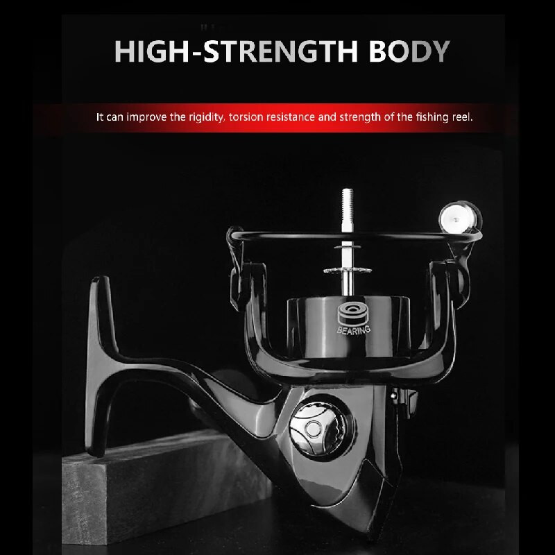 2024 UUS HK1000-7000 Metall/EVA, vahetatav vasak-/parempoolne püügirulli käepide 5.2:1 kiire spinningrull Karpkalapüügi mereveerull