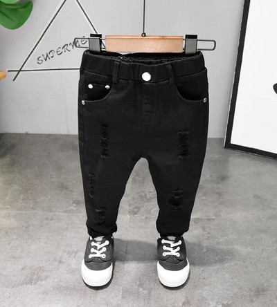 New Boys `Jeans Edition White Broken Caverns Cowboy Trousers Jeans kids 2021 Бебешко момче Дънки Детско деним Streetwear