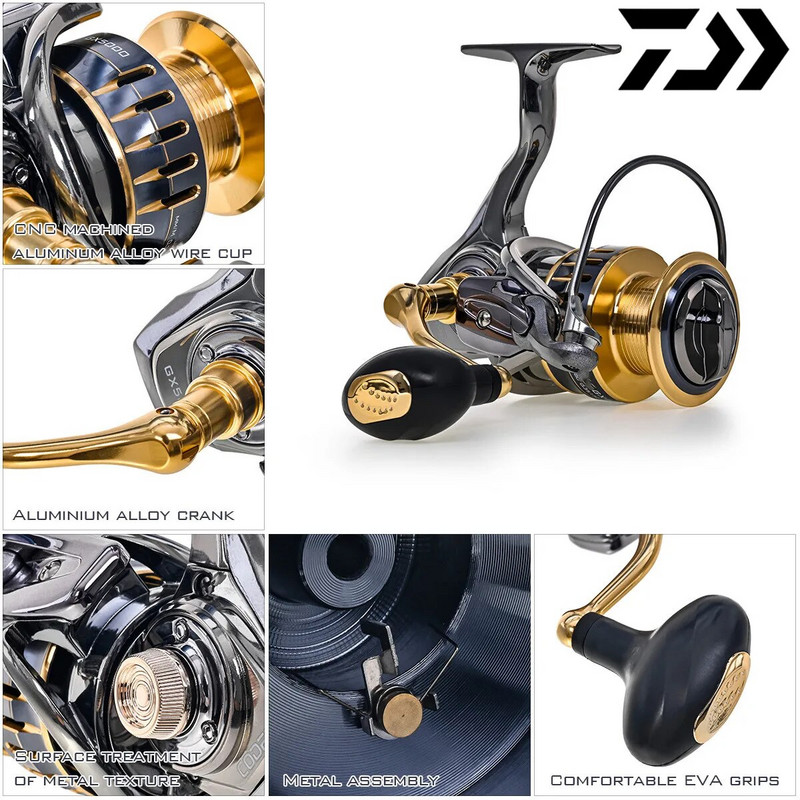 DAIWA Jaunais GX jūras makšķerēšanas ritenis metāla roktura zvejas ritenis
