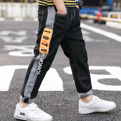 DIIMUU Pavasaris Rudens Bērni Zēni Apģērbi Džinsi Bērnu Mode Džinsu Garās Bikses Slim Fit Bikses 5-11 G.