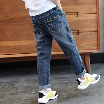 IENENS Kids Boy\'s Jeans Млади ежедневни панталони 4-11 години Детски дънкови дълги панталони Панталони с еластична талия Пролет Есен Slim Jean