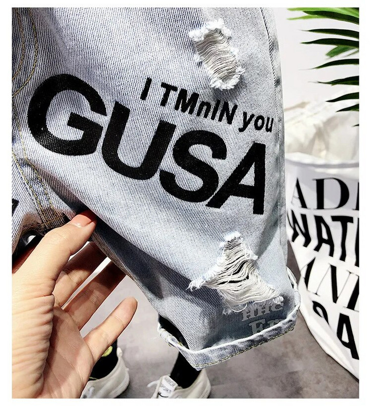 Uus mood väikelaste poiste teksad lühikesed püksid auguga lühikesed püksid suvised lapsed lastele vabaaja püksid püksid 2–6 aastat