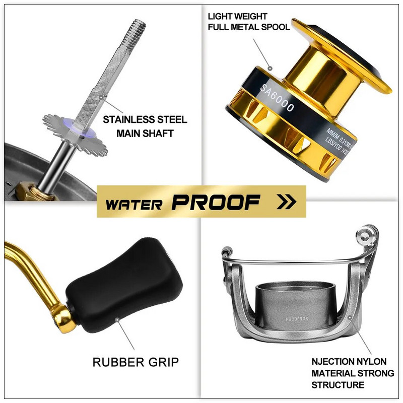 Pasaules pirmizrāde 10 kg Max Drag Power metāla makšķerēšanas spoles spoles rokturis sālsūdens saldūdens priekšējā un aizmugurējā vilkšanas sistēmas vērpšanas spole