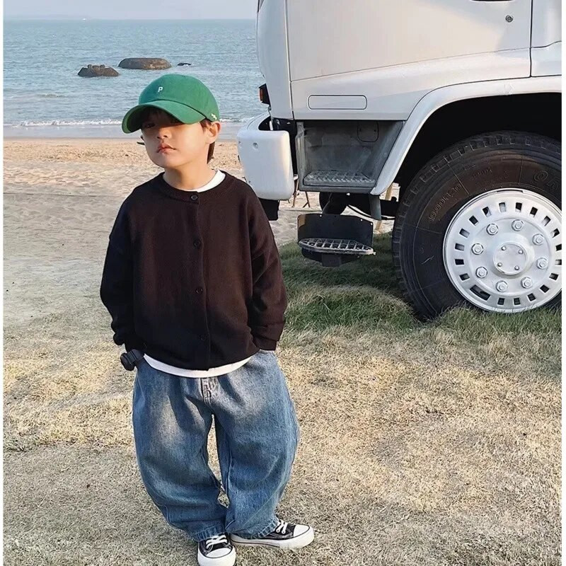 Pusaudžu gadījuma zēnu vasaras drēbes pusaudžiem pusaudžiem bērniem džinsi bikses bērnu zēnu apģērbi bērnu bikses brīvas jaunas