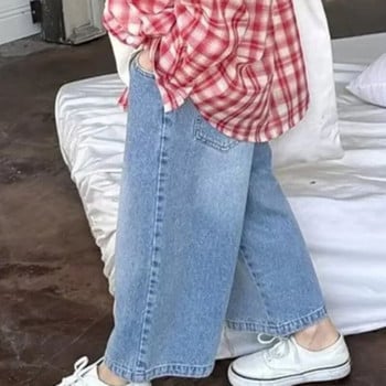 Παιδικά τζιν για την άνοιξη και το φθινόπωρο Νέα μοντέρνα παιδικά ρούχα παντελόνια σε ίσιο πόδι Baby κορεατικά φαρδιά παντελόνια τάση