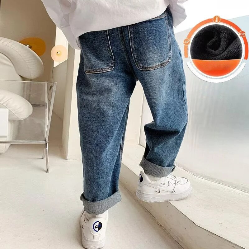 Bērnu apģērbi, lieli zēni, rudens un ziemas mīksti džinsi, plīša bikses, jauni rudens apģērbi, forši un smuki zēni