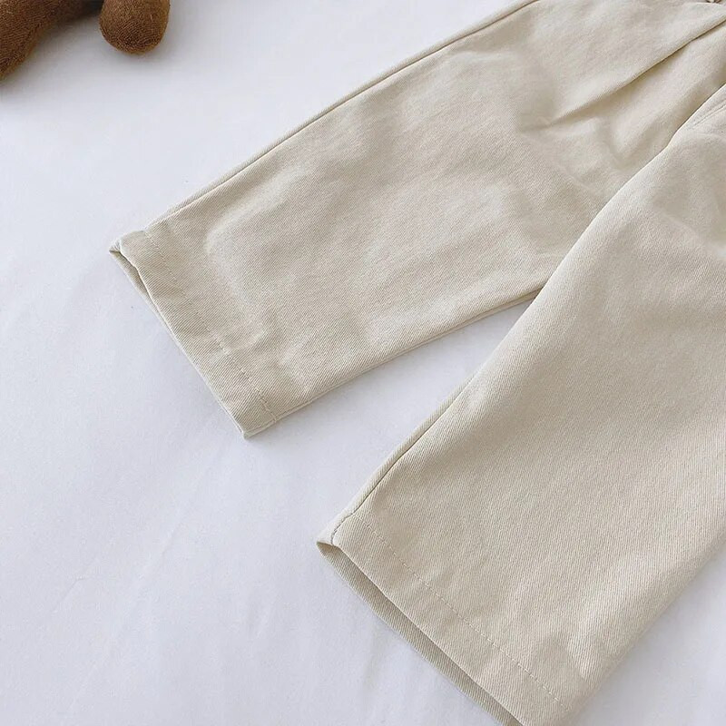 2023. gada rudens Zēniem Zēniem Masīvas bikses Toddler Meiteņu Bikses Modes Bērnu Kokvilnas Apģērbi Bikses Bikses Zīdaiņu Džinsi Bērnu Harēma Bikses