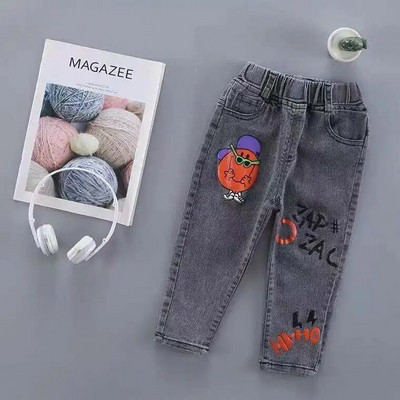 Zēnu džinsi 2023. gads, jauns pavasara stils, mode, vienkrāsainas bikses, bērni, ikdienas džinsa bikses, bērnu apģērbi 5 7 9 11 12 gadi