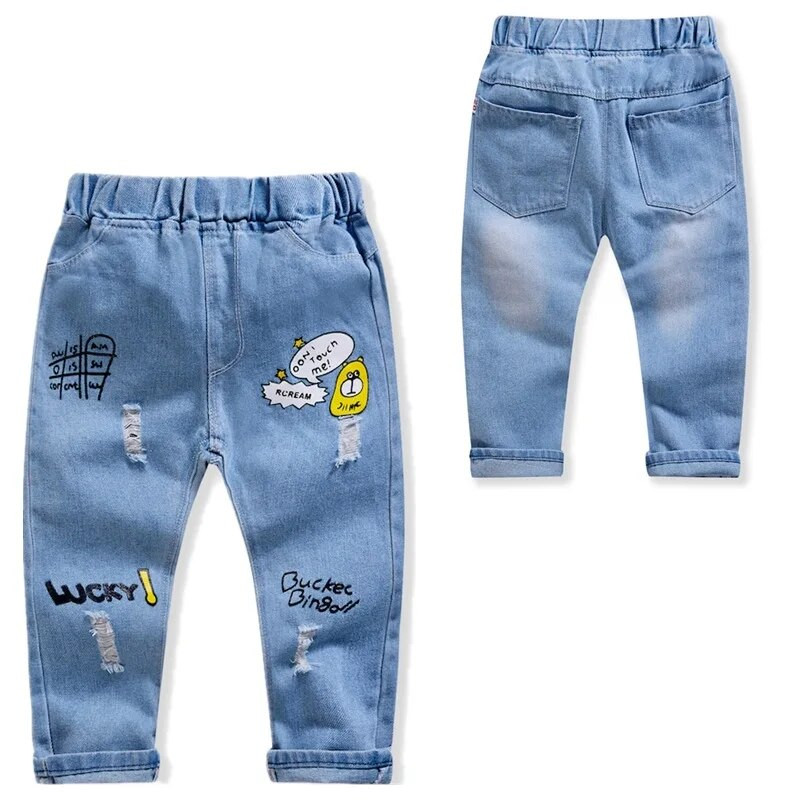 Zēnu džinsi 2023. gads, jauns pavasara stils, mode, vienkrāsainas bikses, bērni, ikdienas džinsa bikses, bērnu apģērbi 5 7 9 11 12 gadi