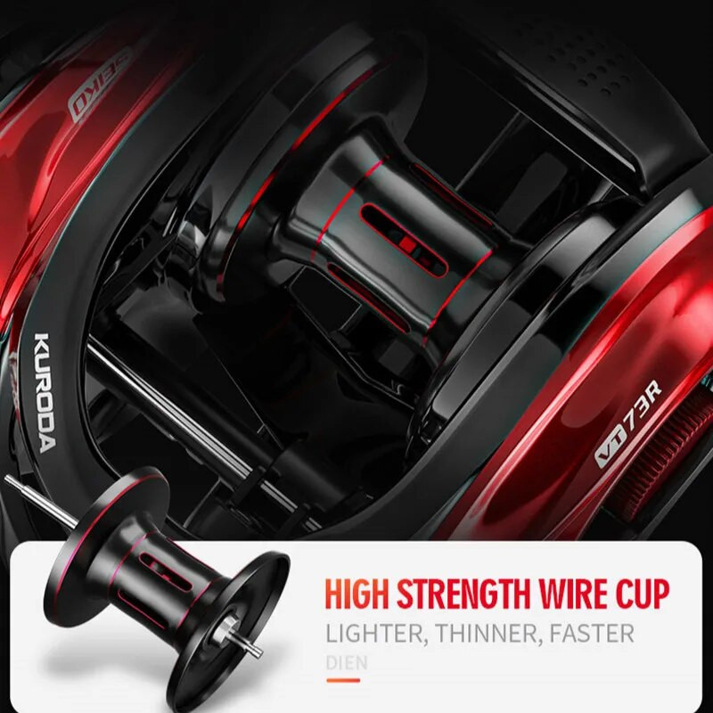 Baitcasting makšķerēšanas spoles 18 BBs 10 KG Max Drag 7,3:1 Pārnesumu attiecība Ultra Light Casting Makšķerēšanas spole Bass Pike Makšķerēšanas piederumiem