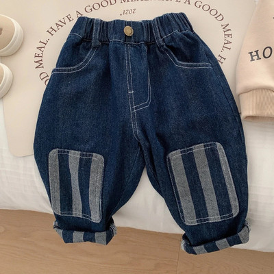 Zēniem pavasara modes Džinsi Bikses Bērniem Brīvas Potītes Garums Ikdienišķs Plašs Kāju Bloomer Bērniem Vispārpiemērots Džinsu raibās bikses 0-6G