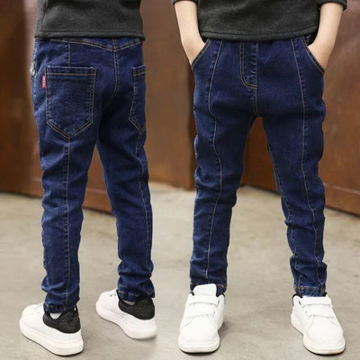 4-11Y Boys`s Jeans Young Boy Casual Trousers Παιδικό παντελόνι Cowboy τζιν μακρύ παντελόνι Παιδικό ελαστικό παντελόνι μέσης