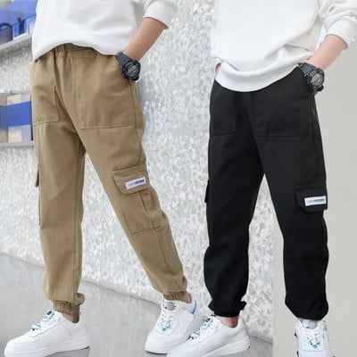 Pantaloni pentru băieți Pantaloni harem pentru băieți Pantaloni cargo uni Adolescent Pantaloni cu mai multe buzunare Copii Primăvară Toamnă Băieți Pantaloni casual Îmbrăcăminte de stradă