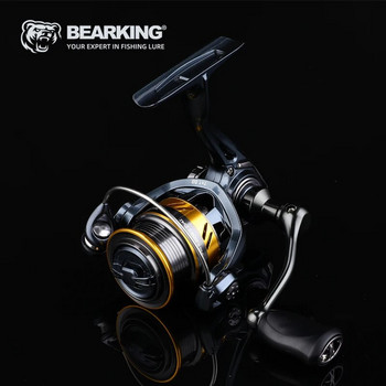BEARKING Марка HD серия 7BB Лагер от неръждаема стомана 5.4:1 Риболовна макара Система за влачене 6Kg Максимална мощност Въртящо се колело Риболовна бобина