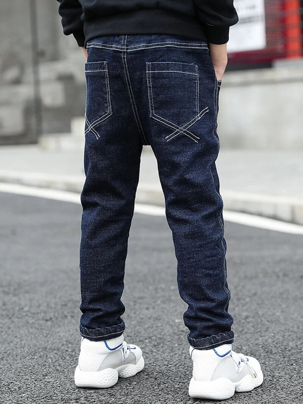 IEENS 5-13Y Αγόρια Ρούχα Λεπτά ίσια Τζιν Κλασικό πάτο Παιδικά Τζιν Ρούχα Μακριά Παντελόνια Παιδικά Βρεφικά Αγόρια Casual Παντελόνια