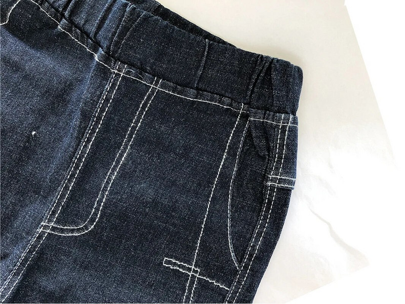 IEENS 5-13Y Αγόρια Ρούχα Λεπτά ίσια Τζιν Κλασικό πάτο Παιδικά Τζιν Ρούχα Μακριά Παντελόνια Παιδικά Βρεφικά Αγόρια Casual Παντελόνια