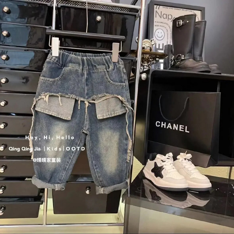 2023. gada brīvi korejiešu modes džinsi, meitenes, rudens sezona