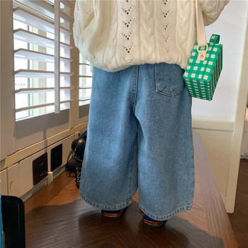 Παιδικά τζιν παντελόνια 2023 Άνοιξη φθινόπωρο τζιν Κορεάτικου στυλ Φαρδιά μόδα για αγόρια και κορίτσια Bloomers μονόχρωμα casual παντελόνια
