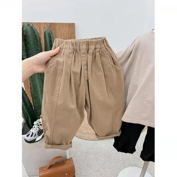 Детски спортни харем панталони Пролетни и есенни дрехи Нови продукти Момчета Момичета Ежедневни панталони Свободни модни панталони с джобове за момичета