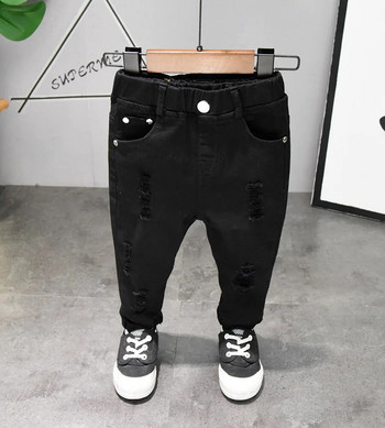 New Boys \'Jeans Edition Λευκό / Μαύρο Broken Caverns Καουμπόικο παντελόνι Τζιν παιδικό 2021 Baby boy τζιν παιδικό τζιν Streetwear