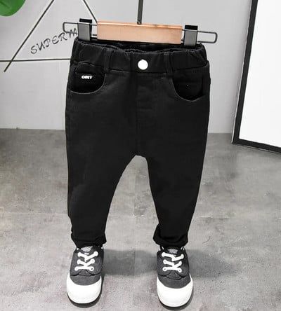 New Boys `Jeans Edition White / Black Broken Caverns Cowboy Trousers Jeans kids 2021 Бебешко момче Дънки Детско деним Streetwear