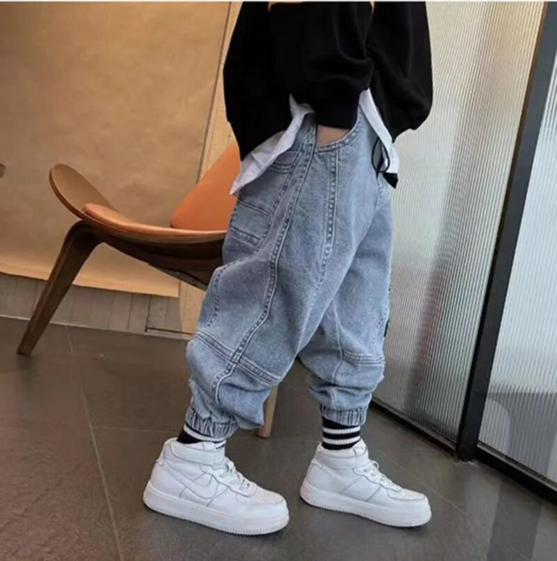 3-11Y poiste teksad, 2022, uus kevad- ja sügisene teismeliste Korea moe pealisrõivad, ülielastsed lasteteksad