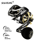 SOLOKING GKA300 Baitcasting Spole 9,5 KG Drag 10 Gultnis 6,4 Pārnesuma attiecība Vilces Clicker Viena jaudas roktura makšķerēšanas spole Baitcaster
