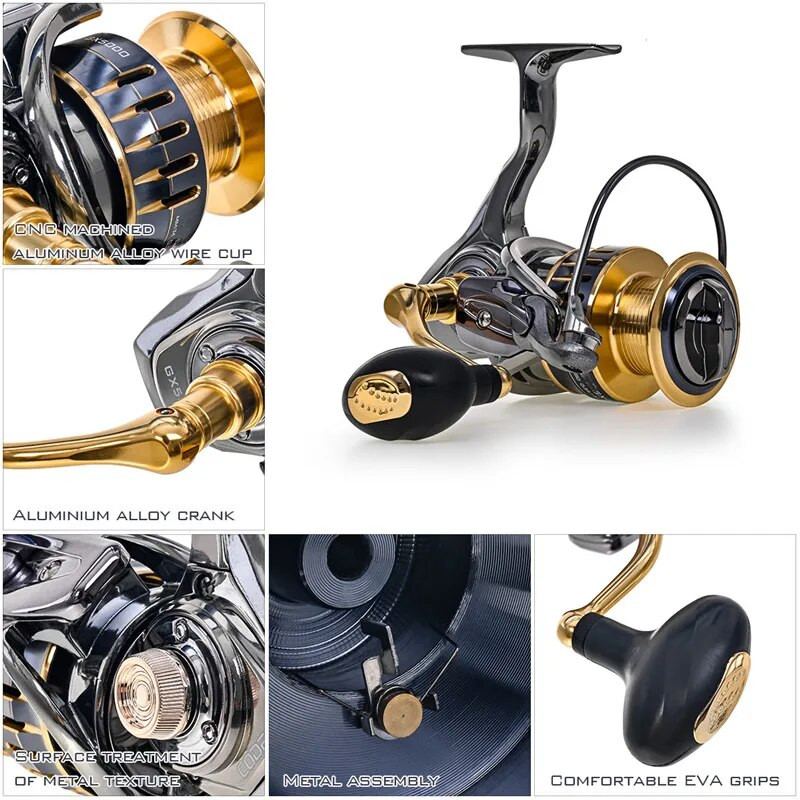 Daiwa New All Metal (CODEK) žvejybos ritė 15Kg Max Drag Power Spinning Wheel žvejybos ritė sekli ritė Tinka visuose vandenyse
