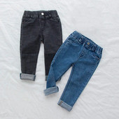 Kids Boy Girl Solid Pure Color Jeans Fashion Baby Korean Style Jeans Παιδικό στενό τζιν παντελόνι Φθινοπωρινό τζιν παντελόνι