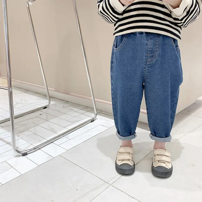 Kids Boy Girl Solid Pure Color Jeans Fashion Baby Korean Style Jeans Παιδικό στενό τζιν παντελόνι Φθινοπωρινό τζιν παντελόνι
