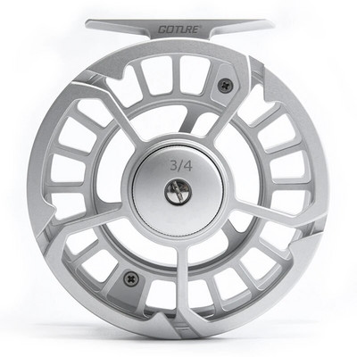 Goture 3/4 5/6 7/8 9/10 WT Fly Fishing Roel 2+1BB CNC κατεργασμένο μέταλλο Large Arbor Aluminium Professional Fly Fishing Wheel Silver