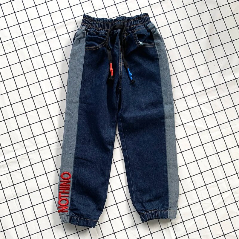 IENENS bērnu zēnu apģērbi šauri džinsi klasiskās bikses bērnu džinsu apģērbi tendence garas apakšas Mazu zēnu ikdienas bikses