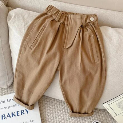 Uued lahtised lapsed beebid tüdrukud poisid ühevärvilised laste teksapüksid kevad-sügis vabaaja tüdrukute poiste teksad