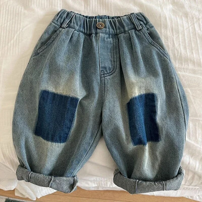 Uued lahtised lapsed beebid tüdrukud poisid ühevärvilised laste teksapüksid kevad-sügis vabaaja tüdrukute poiste teksad