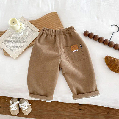 Νέο μωρό αγόρι κοριτσάκι ανοιξιάτικο φαρδύ casual φούτερ Μόδα Κορεατικό στυλ Μασίφ Κοτλέ Φθινοπωρινό Παιδικό Παντελόνι Jogger Αθλητικό παντελόνι