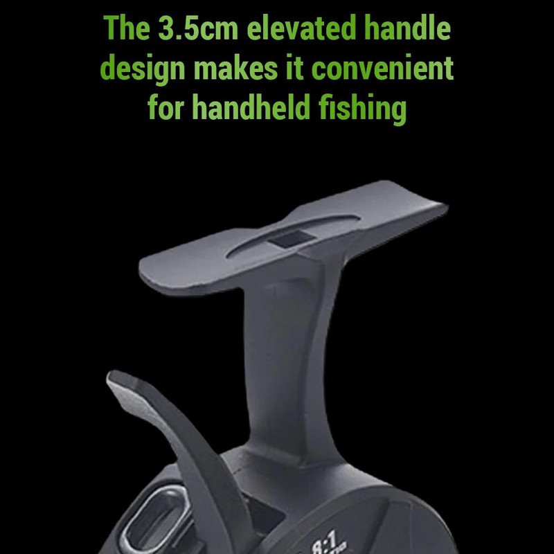 Metāla stiepļu kauss zemledus makšķerēšanas spoles plostu makšķerēšanas ritenis Priekšējais makšķerēšanas ritenis sālsūdens saldūdens jebkurai zivs zemledus makšķerēšanai