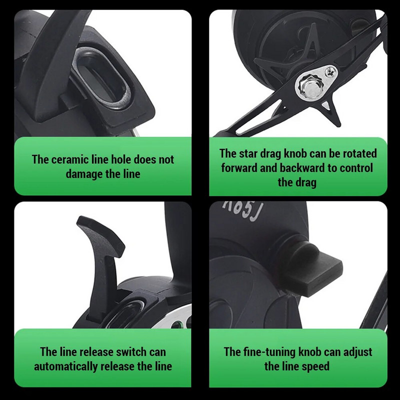 Metāla stiepļu kauss zemledus makšķerēšanas spoles plostu makšķerēšanas ritenis Priekšējais makšķerēšanas ritenis sālsūdens saldūdens jebkurai zivs zemledus makšķerēšanai