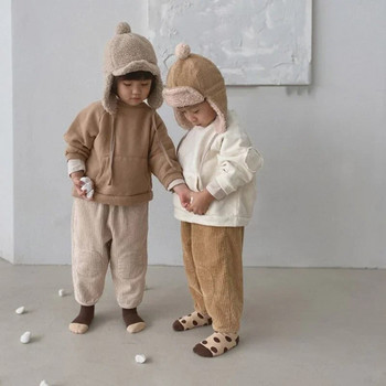 Casual Toddler αγόρια κορίτσια παντελόνια Loose κοτλέ παντελόνι παντελόνι για παιδιά μόδα Παιδικά μακρύ παντελόνι