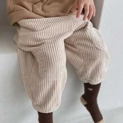 Casual Toddler αγόρια κορίτσια παντελόνια Loose κοτλέ παντελόνι παντελόνι για παιδιά μόδα Παιδικά μακρύ παντελόνι