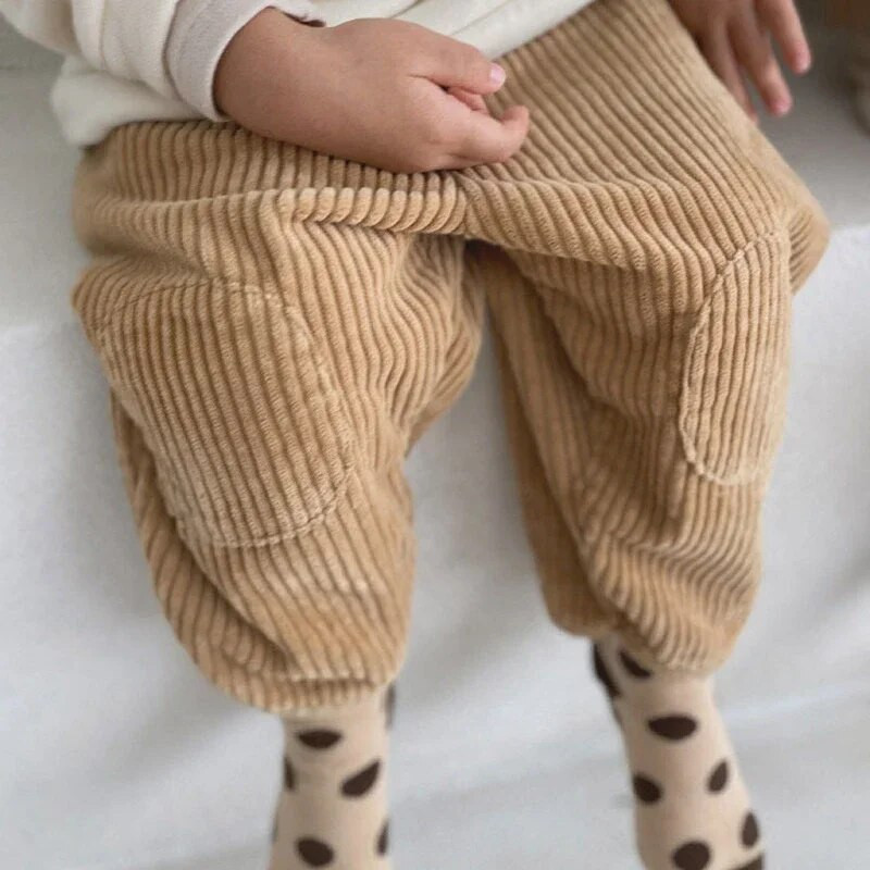 Casual Toddler αγόρια κορίτσια παντελόνια Loose κοτλέ παντελόνι παντελόνι για παιδιά μόδα Παιδικά μακρύ παντελόνι