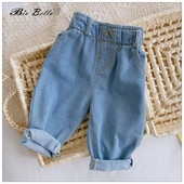 1-4 gadi Bērnu džinsi Sporta ballīte Dzimšanas diena Jaundzimušo Bikses Mode Zēns Meitene Sports Jaunais gads Ziemassvētki Bērni Bikses Domāju Bērnu Apģērbs