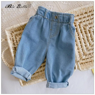 1-4 gadi Bērnu džinsi Sporta ballīte Dzimšanas diena Jaundzimušo Bikses Mode Zēns Meitene Sports Jaunais gads Ziemassvētki Bērni Bikses Domāju Bērnu Apģērbs