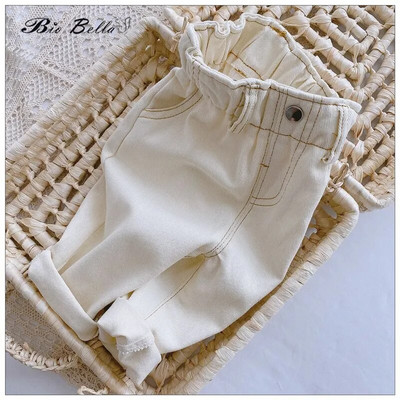 1-4 gadi Bērnu džinsi Sporta ballīte Dzimšanas diena Jaundzimušo Bikses Mode Zēns Meitene Sports Jaunais gads Ziemassvētki Bērni Bikses Domāju Bērnu Apģērbs