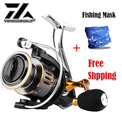 Metāla makšķerēšanas spoles sakausējums zvejas rīku sakausējums spoles sakausējuma pēda Metāla roka Max Drag 21KG 5,2:1 Pārnesumu attiecība Ātrums Spinings karpas Sālsūdens