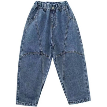 Нови дънки за момчета Летни дрехи Детски панталони Тийнейджърски детски дрехи за момчета Детски тийнейджърски панталони Свободни ежедневни дънки