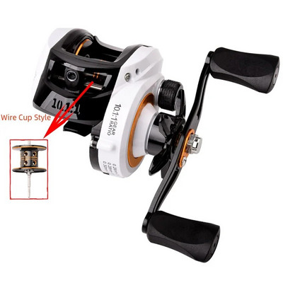 Aorace Metal Spool Baitcasting Roel 10kg Max Drag 10,1:1 Ratio Gear Ratio Θαλασσινού νερού γλυκού νερού Fishing Wheel Fishing Roel