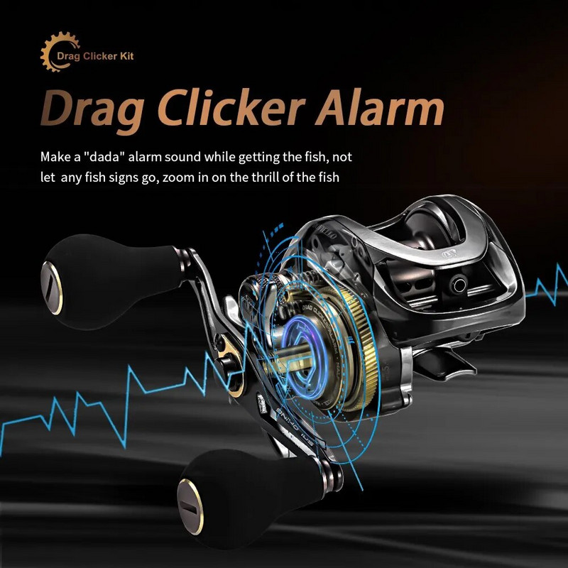 SOLOKING HIAW200 Baitcasting Reel Betriel 9,5 KG Max Drag 12 Laager 5,4/7,2 ülekandearv Püügirulli Baitcaster rullid